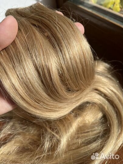 Волосы на заколках 50-55 см блонд