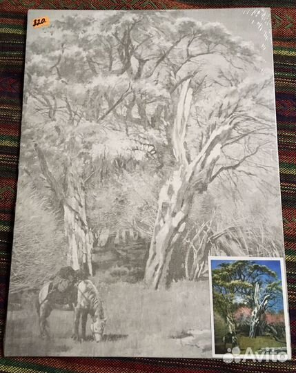 Холст для живописи с эскизом