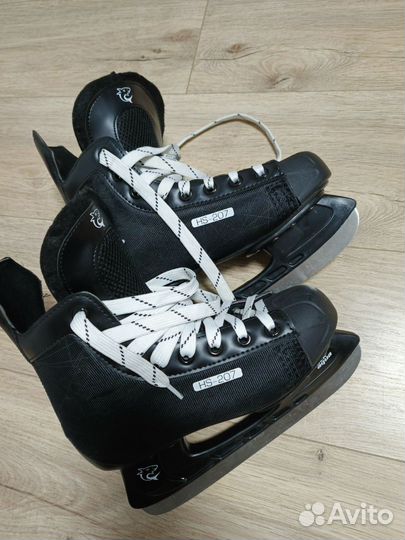 Коньки хоккейные black aqua