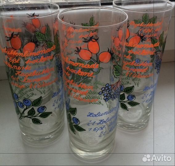 Старинные 6 стаканы времен СССР сделаны в Чехослов