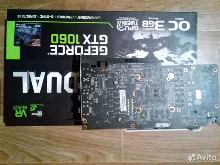 Видеокарта asus Dual GeForce gtx 1060 3gb