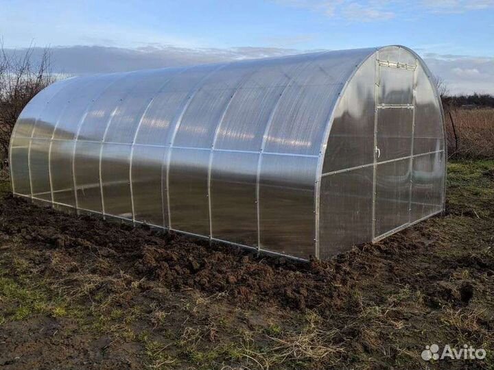 Теплица усиленная 6м поликарбонат грядки,рассрочка