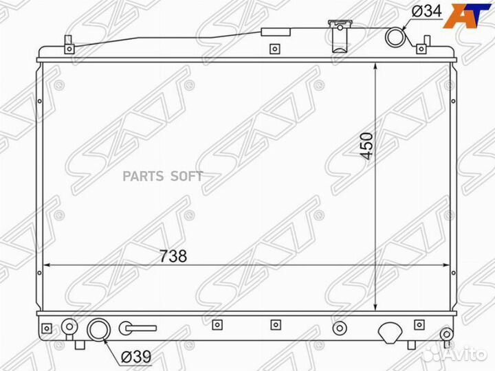 Радиатор охлаждения Тойота Эстима 1MZ 99