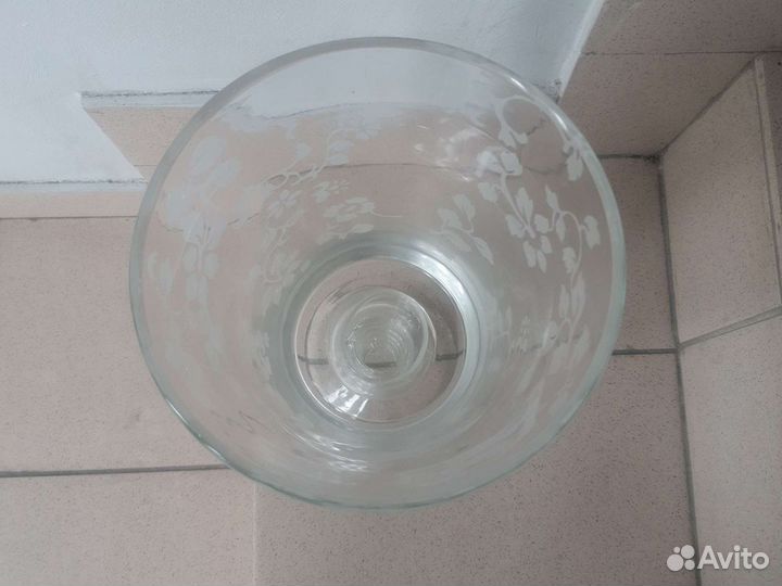 Кубок, ваза стекло старинное