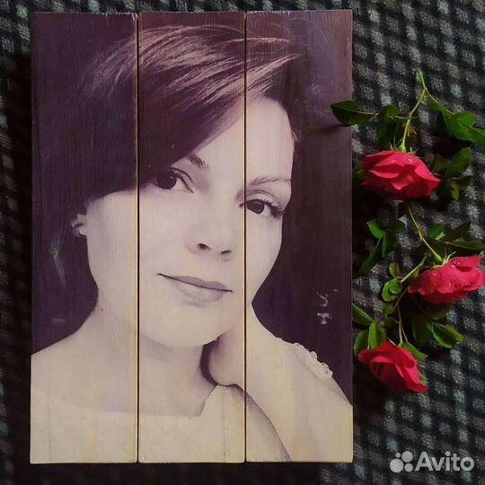 Портрет на дереве по фото