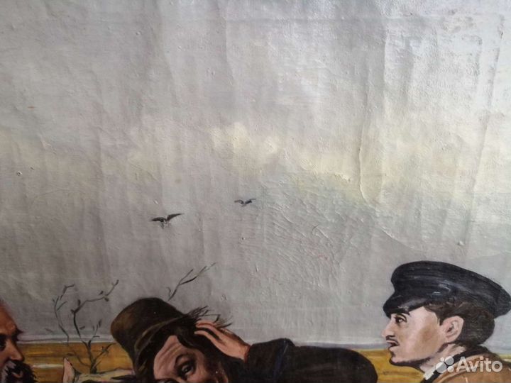 Старинная картина маслом