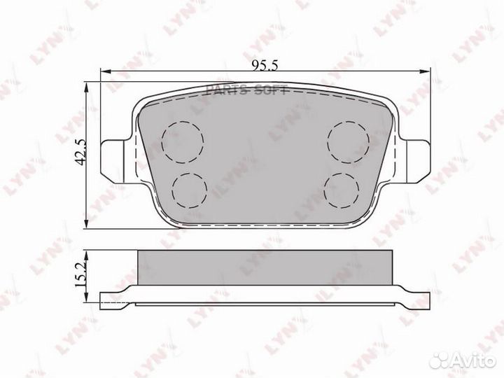 Lynxauto BD-3005 Колодки торм. диск. задн