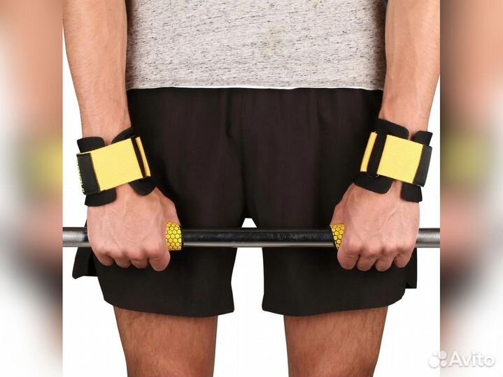 Напульсники с антискользящей лямкой для тяги