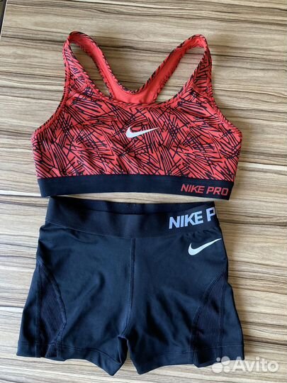 Спортивный комплект nike шорты и топ