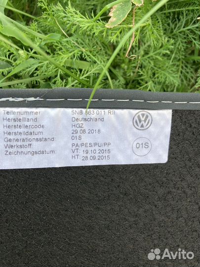 Коврики салона volkswagen tiguan 1,4tsi, 2018гв