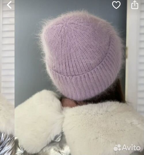 Шапка и снуд женские из ангоры