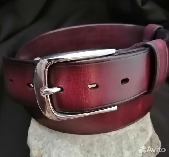 Крепкий ремень из толстой кожи с градиентом