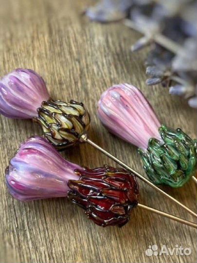 Брошь чертополох