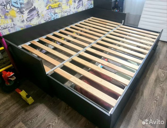 IKEA Brimnes кровать-кушетка с 2 ящиками,80x200см