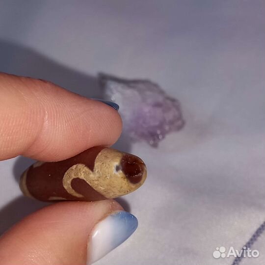 Старинная родовая Дзи Денежный Ключ