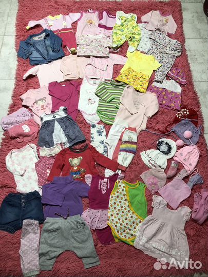 Вещи пакетом на девочку 62 68