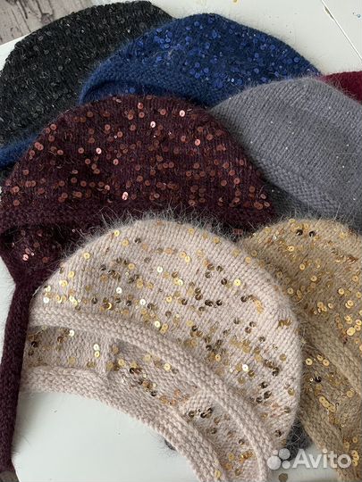 Шапка-чепчик вязанный женский