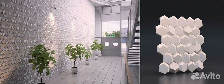 Гипсовые 3D панели