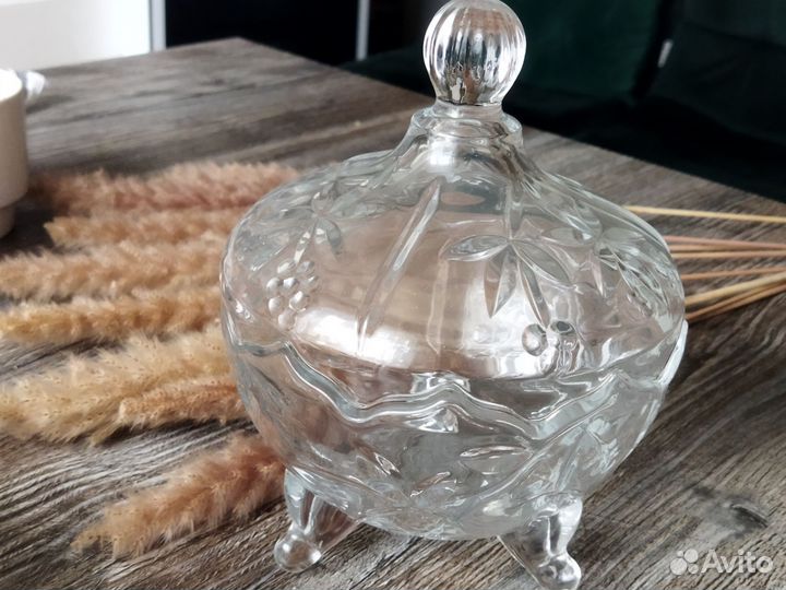 Ваза конфетница стекло