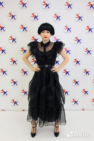 Образ Платье Уэнсдэй Аддамс прокат