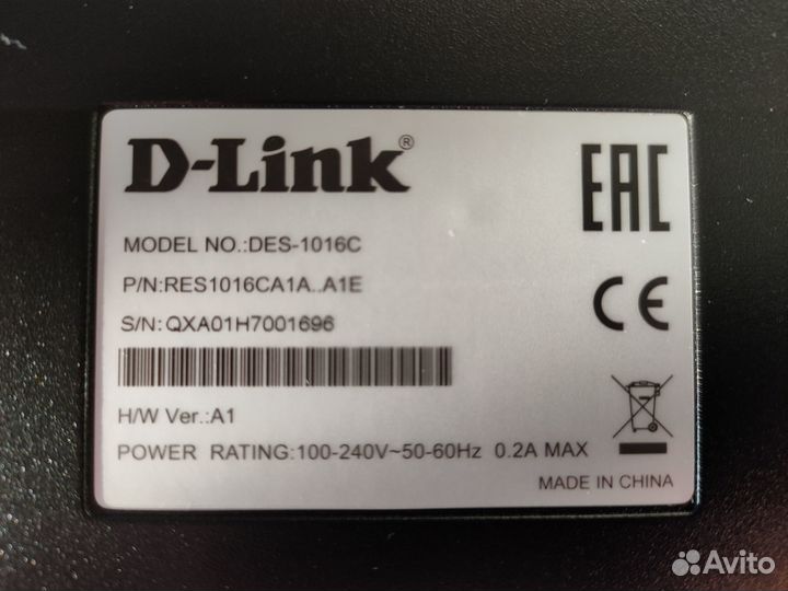 Коммутатор D-Link DES1016C