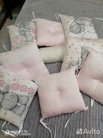 Бортики в детскую кроватку для девочки