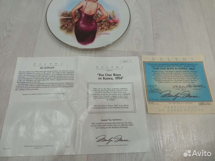 Коллекционная тарелка Merilyn Monroe Delphi новая