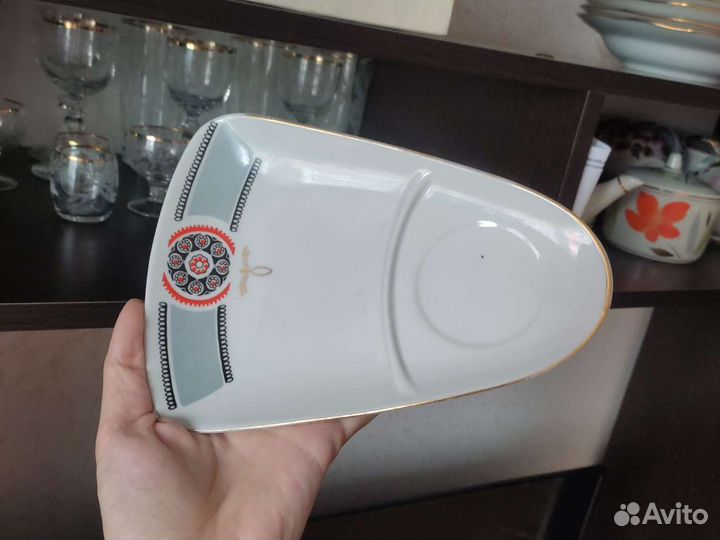 Чайные тройки и двойки Юфз,большоеблюдо, оранжевые