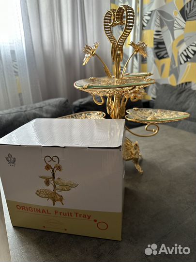 Менажница на ножке, ваза для фруктов, конфет