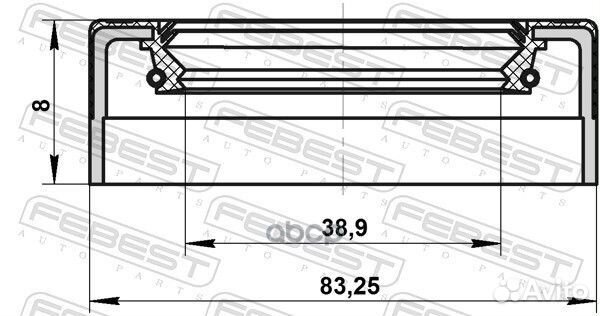 Сальник привода audi Q3 2011/42*83*8 мм