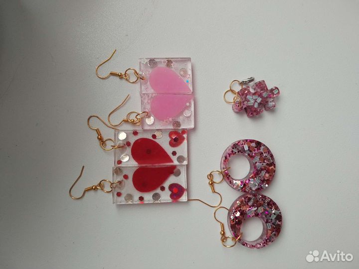 Комплект украшений из эпоксидной смолы