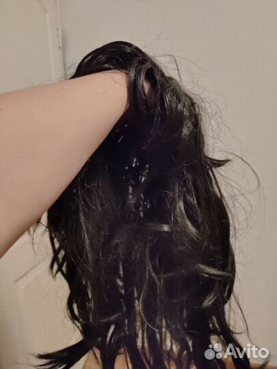 Парик черный с челкой