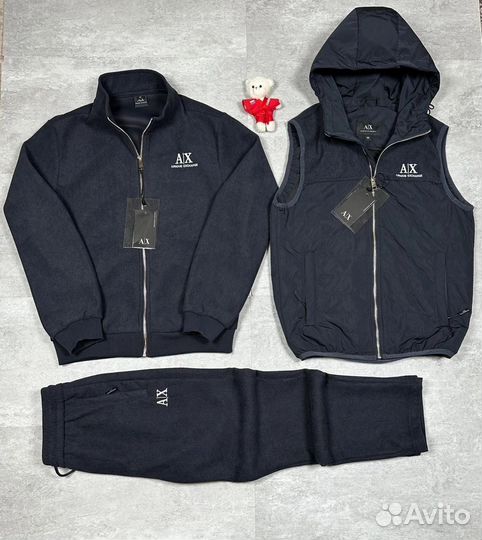 Мужская Тройка Спортивный костюм и Жилетка