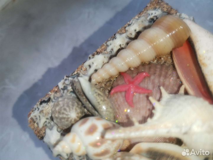 Коробка декоративная для мелочи, шкатулка морская