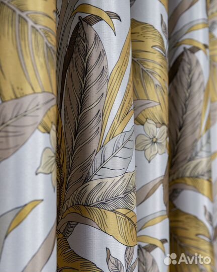 Шторы рогожка Доминик янтарь новые пошив