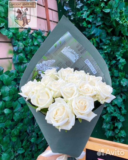 Букет цветов Розы белые Доставка 24/7