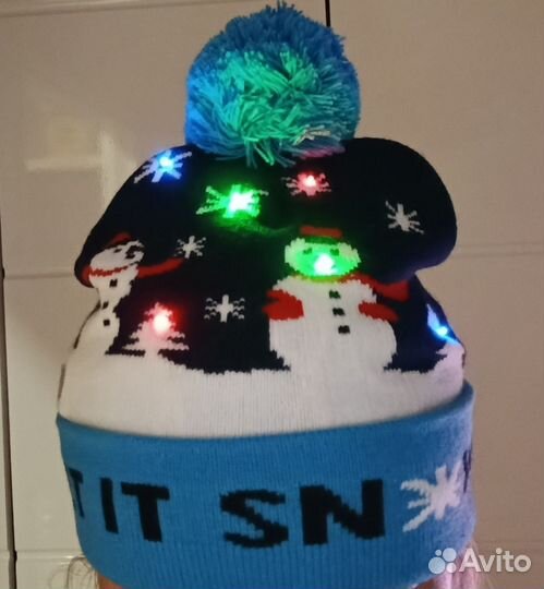 Шапка светящаяся Новогодняя