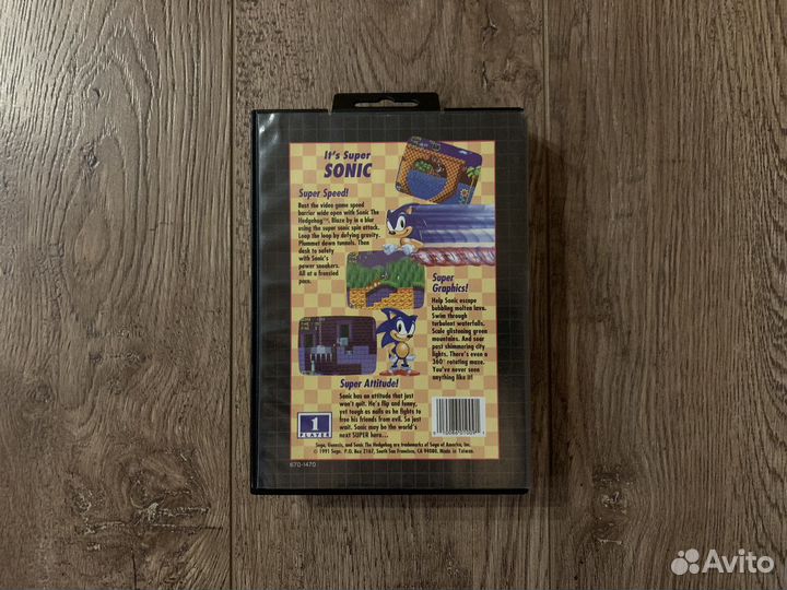 Картридж Sonic The Hedgehog (Лицензия)