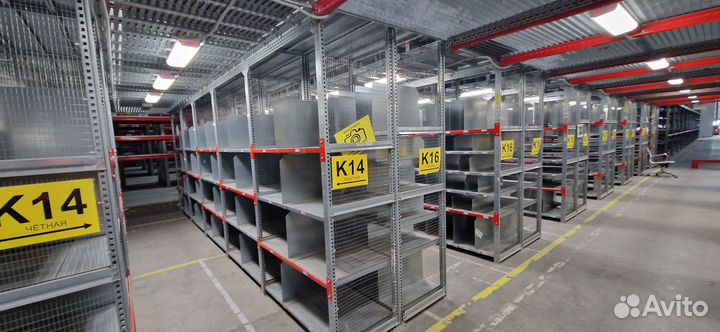 Полочный мезонин 4-х уровневый б/у Русский Стеллаж