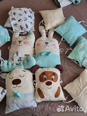 Бортики в кроватку мальчик/девочка