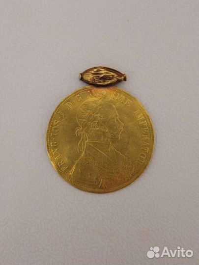 Золотая монета 4 Австрийских дуката 1899 г