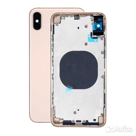 Корпус для iPhone XS Max (Ростест) (золотой) OEM