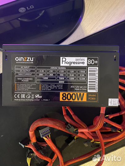 Блок питания ginzzu PC800