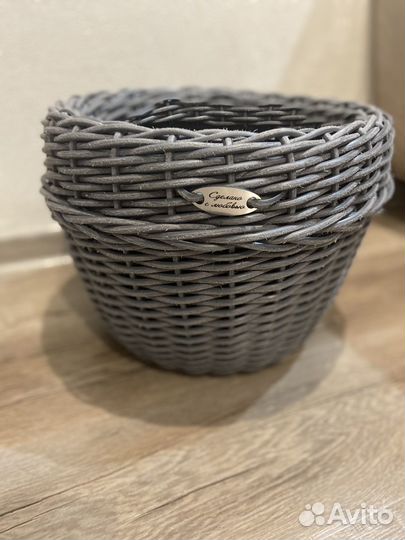 Корзина плетеная из ротанга