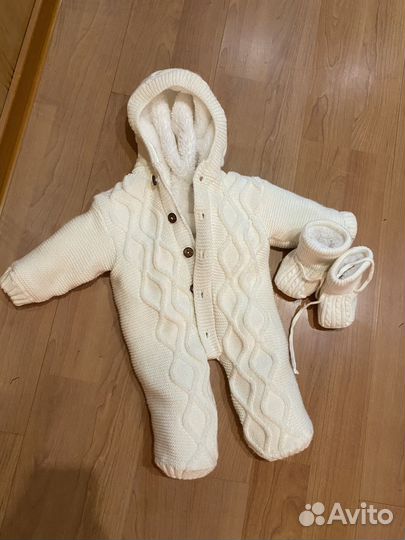 Комплект на выписку зимний конверт+комбинезон