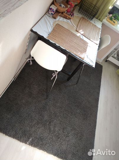 Ковер икеа Одум 133*195 см темно-серый