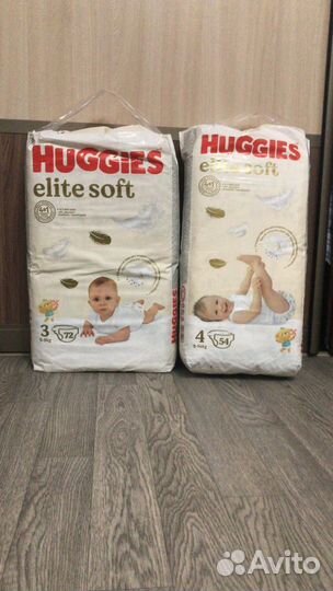 Подгузники Huggies elite soft 1,2,3