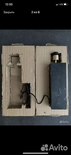 Мраморная лампа с плафоном