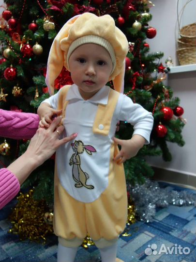 Костюм кролика зайца детский 26 размер 1-3 года