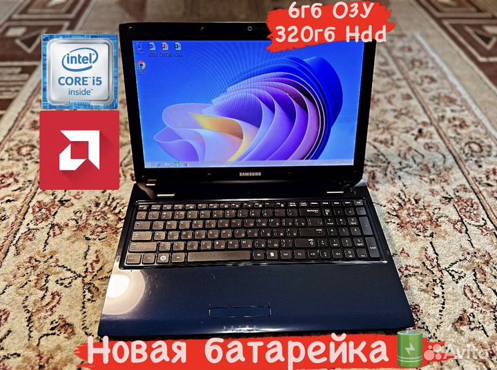 Отличный Ноутбук Samsung core i5/6гб/320гб